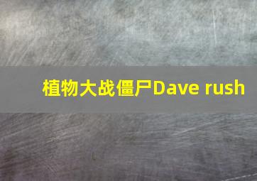 植物大战僵尸Dave rush